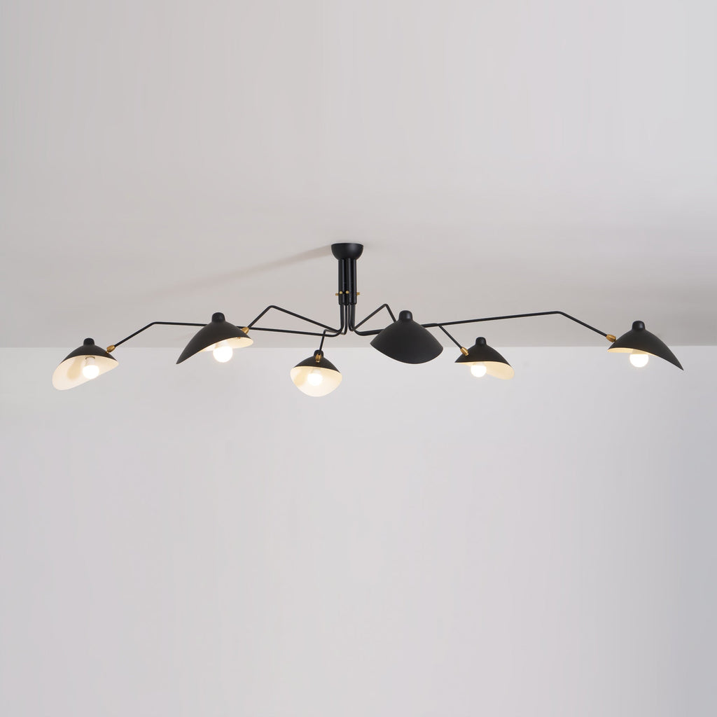 Lustre, Araignée Multi-Bras, Métal et Laiton, E26 / E27, 3 ou 6 Têtes