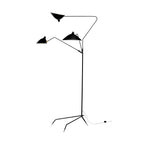 Spider Floor Lamp, Sculptural Black Metal Arm, E26/E27, Plug-In