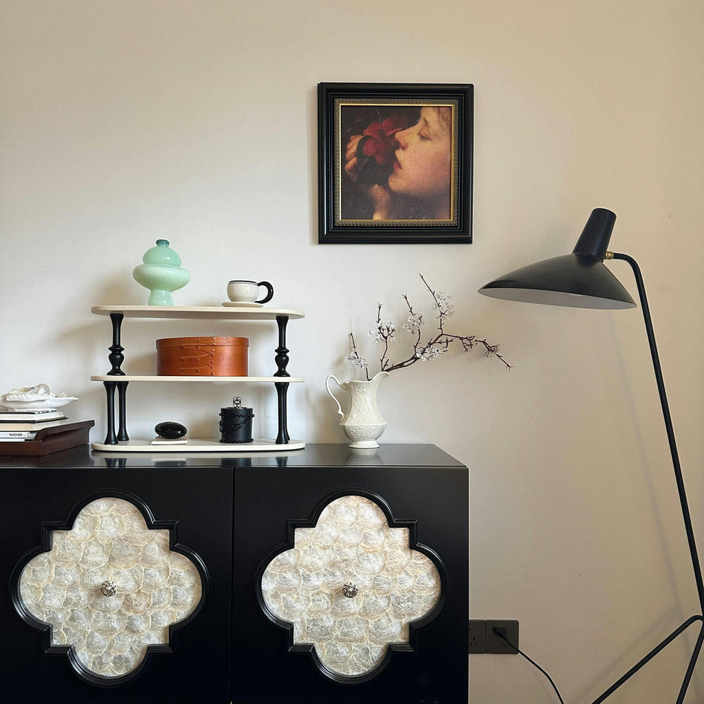 Spider Floor Lamp, Sculptural Black Metal Arm, E26/E27, Plug-In