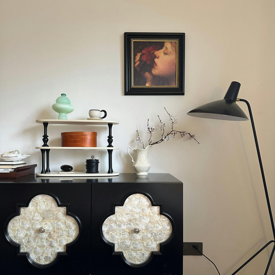 Spider Floor Lamp, Sculptural Black Metal Arm, E26/E27, Plug-In