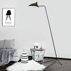 Spider Floor Lamp, Sculptural Black Metal Arm, E26/E27, Plug-In