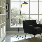 Spider Floor Lamp, Sculptural Black Metal Arm, E26/E27, Plug-In