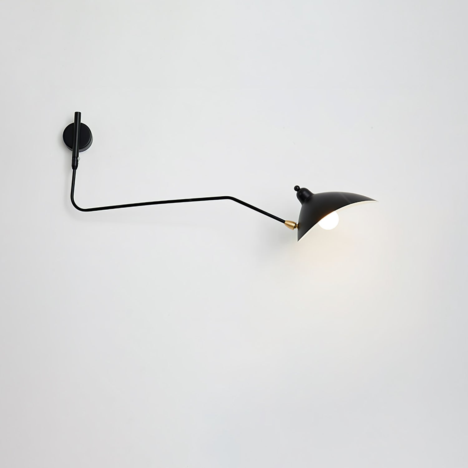 Wall Sconce, Spider Long-Arm, Rotating Shade, Metal and Brass, E26 / E27