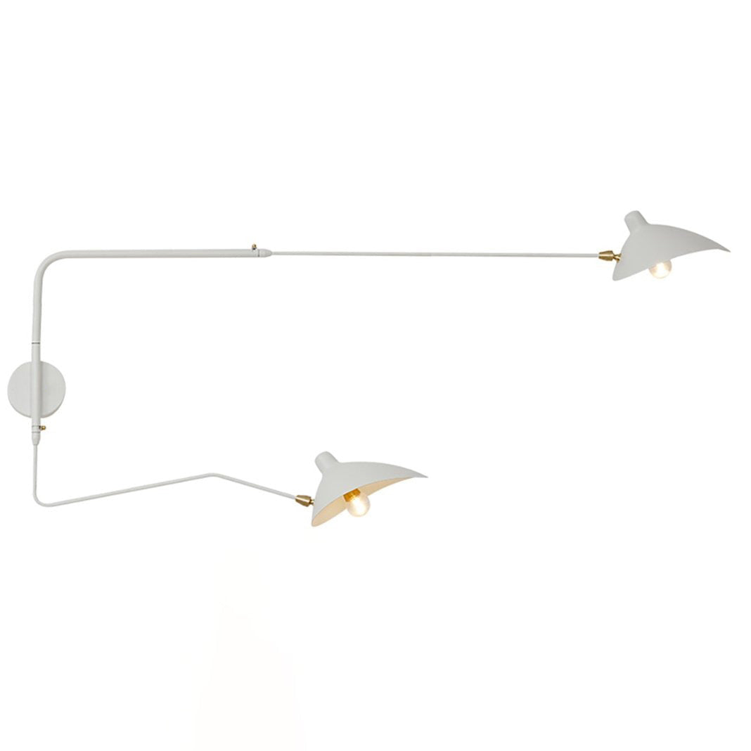 Wall Sconce, Spider Long-Arm, Rotating Shade, Metal and Brass, E26 / E27