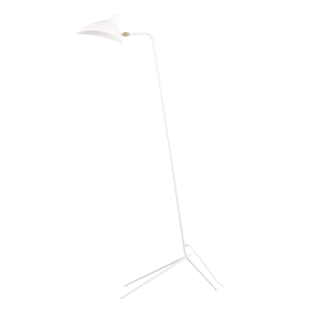 Spider Floor Lamp, Sculptural Black Metal Arm, E26/E27, Plug-In