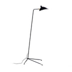 Spider Floor Lamp, Sculptural Black Metal Arm, E26/E27, Plug-In