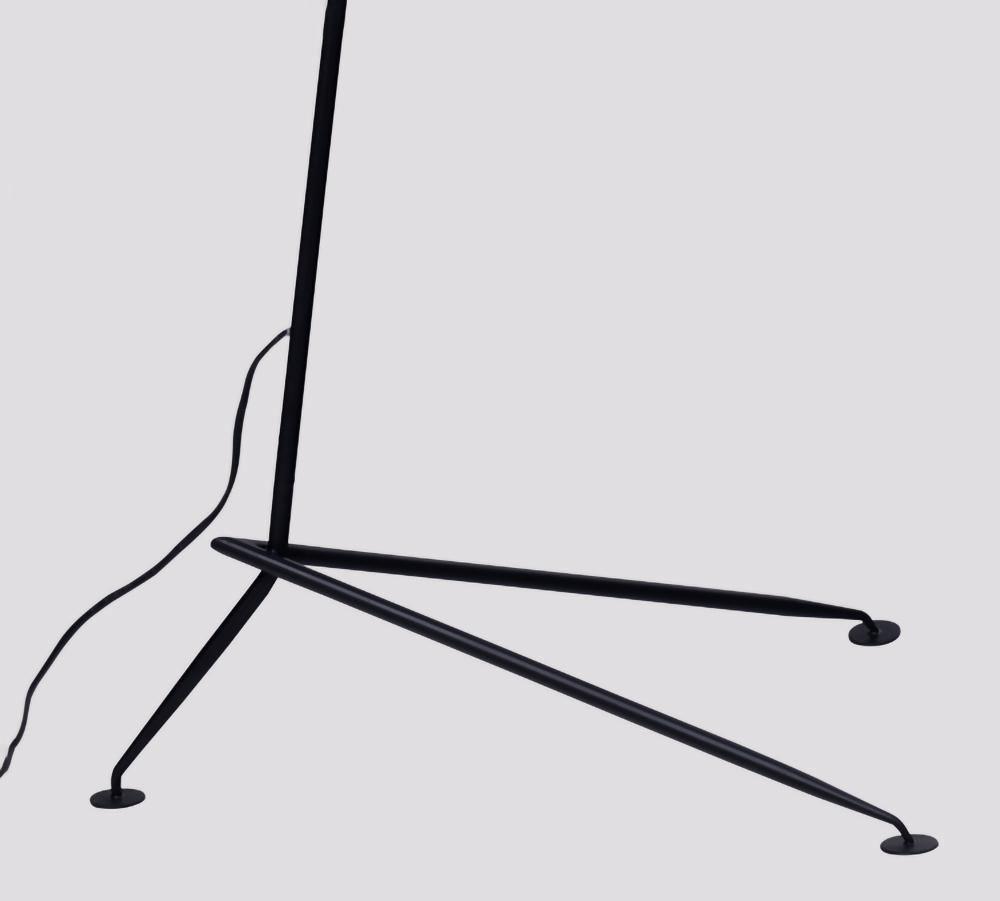 Spider Floor Lamp, Sculptural Black Metal Arm, E26/E27, Plug-In