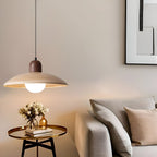 Wood Dome Pendant Light For Contemporary Ceiling Fixture