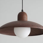 Wood Dome Pendant Light For Contemporary Ceiling Fixture