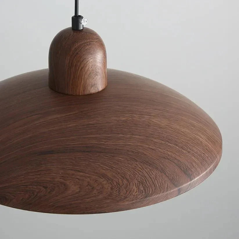 Wood Dome Pendant Light For Contemporary Ceiling Fixture