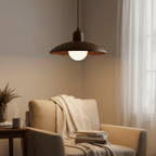 Wood Dome Pendant Light For Contemporary Ceiling Fixture