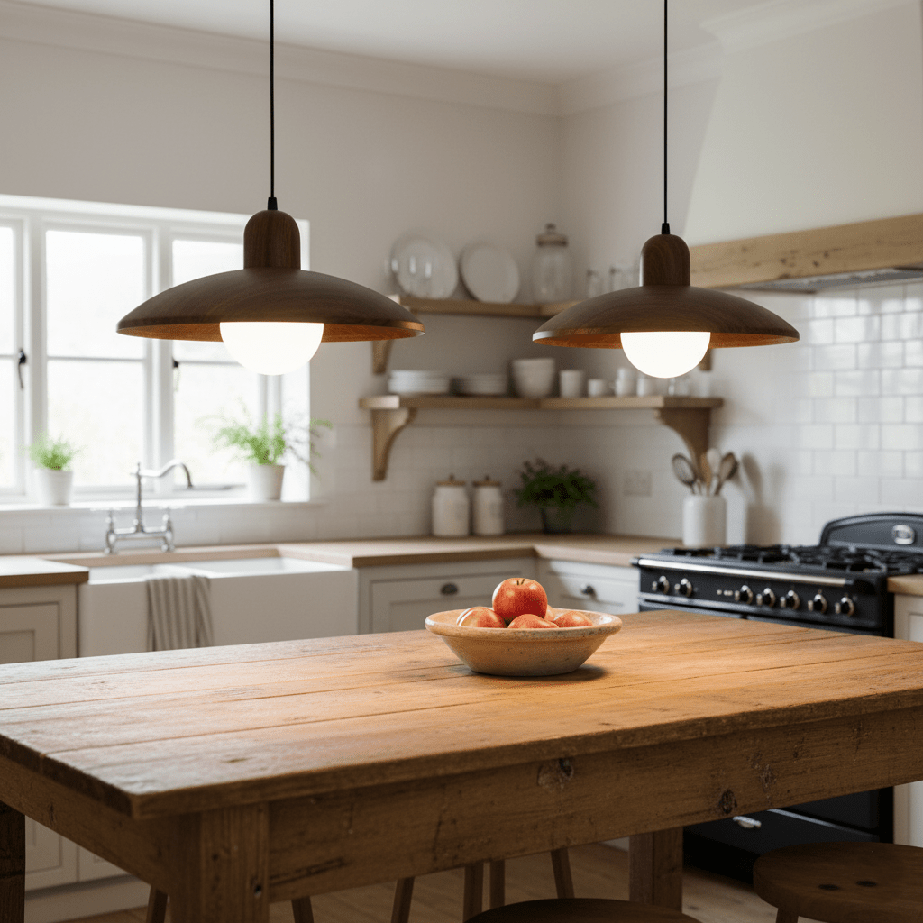Wood Dome Pendant Light For Contemporary Ceiling Fixture