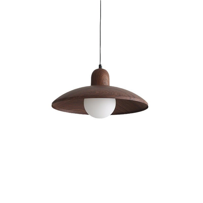 Wood Dome Pendant Light For Contemporary Ceiling Fixture