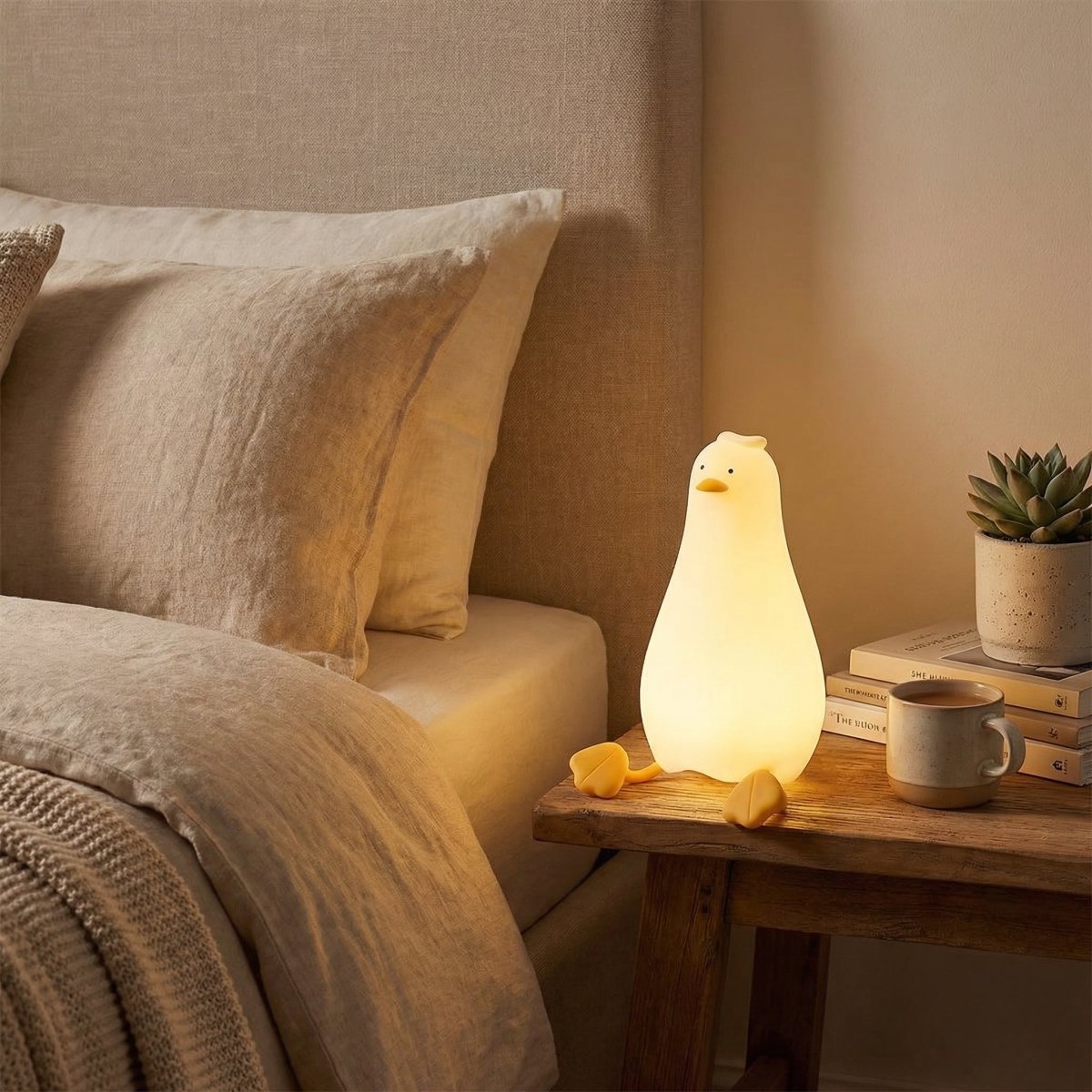 Duck Shaped Silicone Night Light, Portable And Soft For Kids