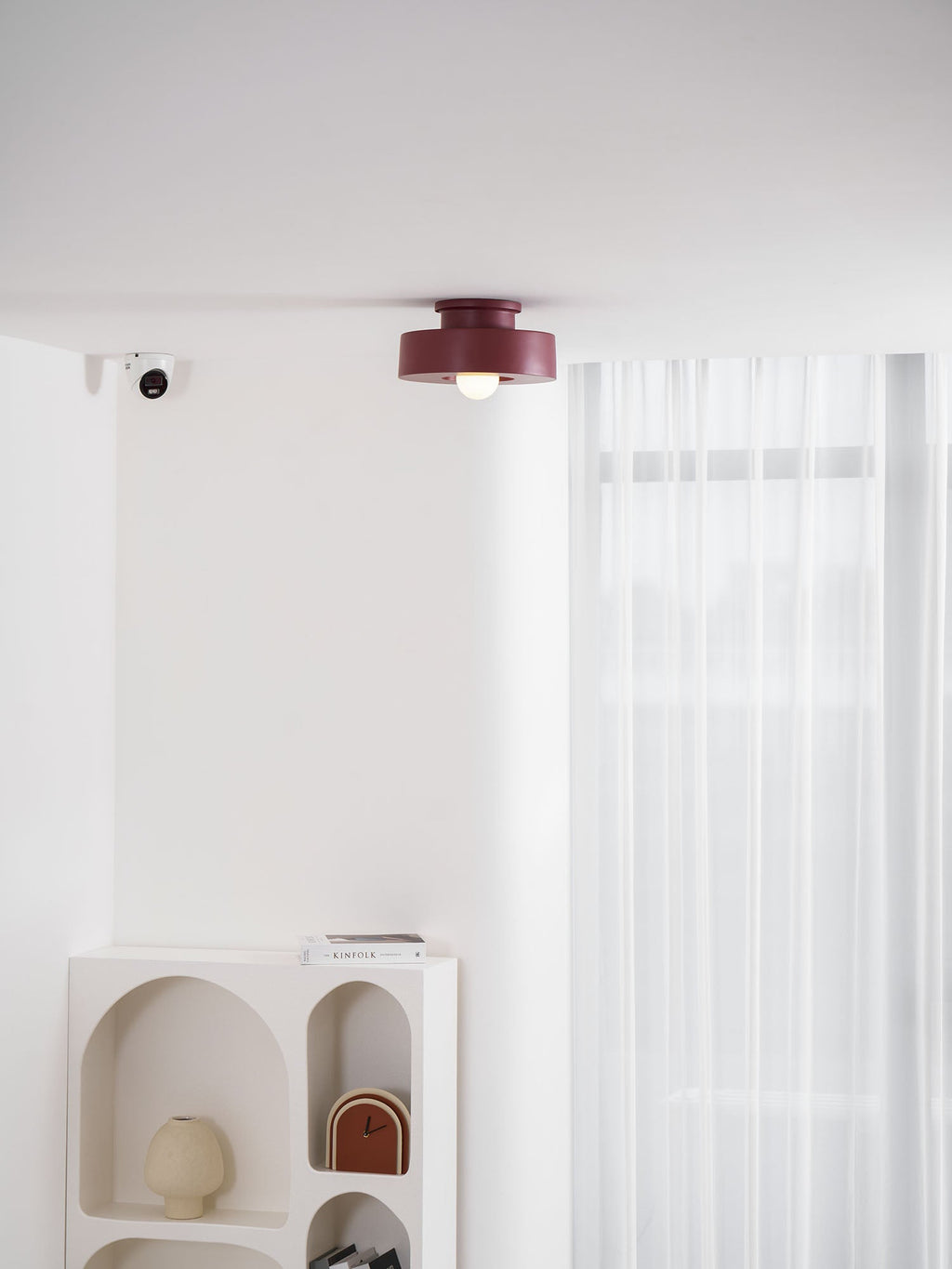 Stacked cylinder ceiling light colour options displayed together