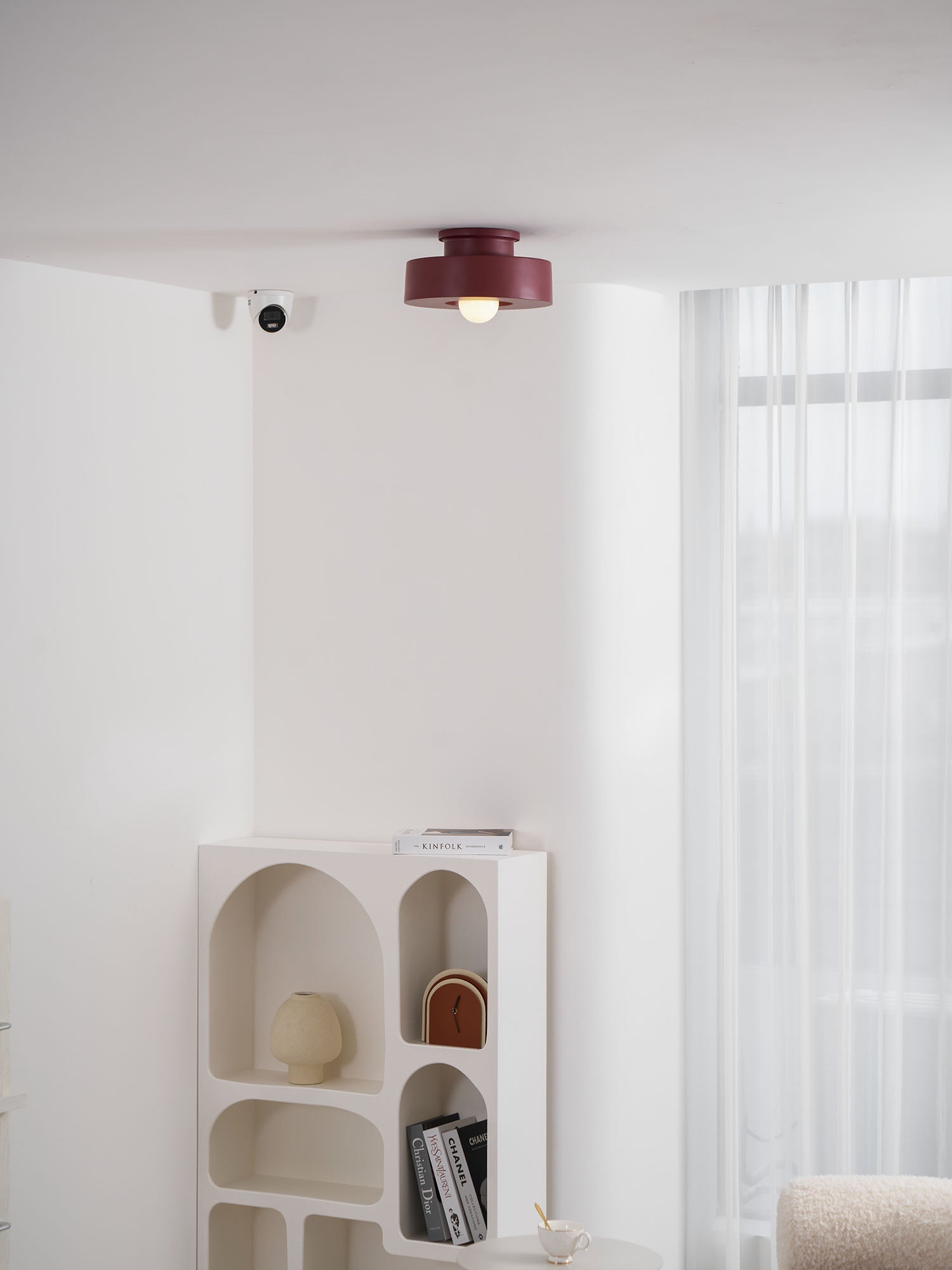 Simon Ceiling Light, Stacked Resin Cylinders, E27 Socket, Sculptural
