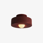 Stacked resin ceiling light styled in a modern living room