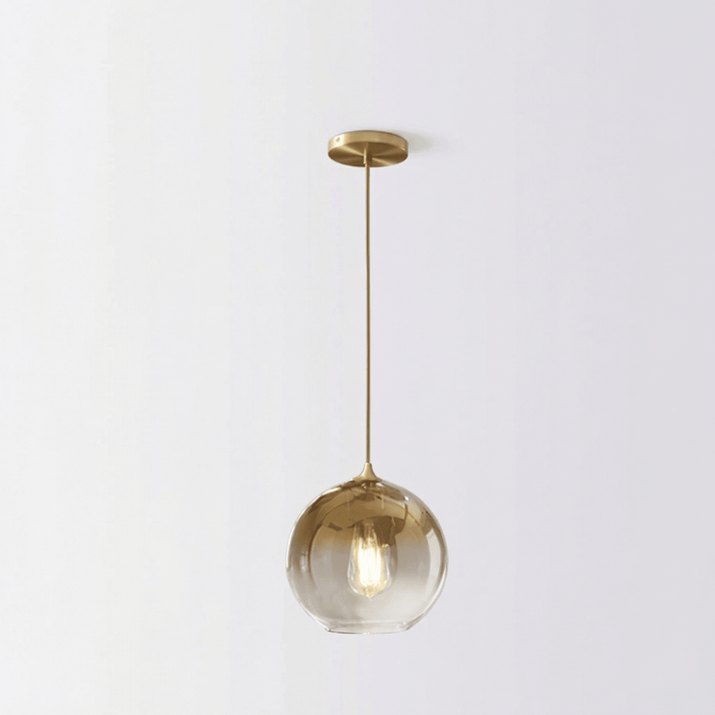 Nordic Style Glass Chandelier With One Light, 12 Inches