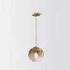 Nordic Style Glass Chandelier With One Light, 12 Inches