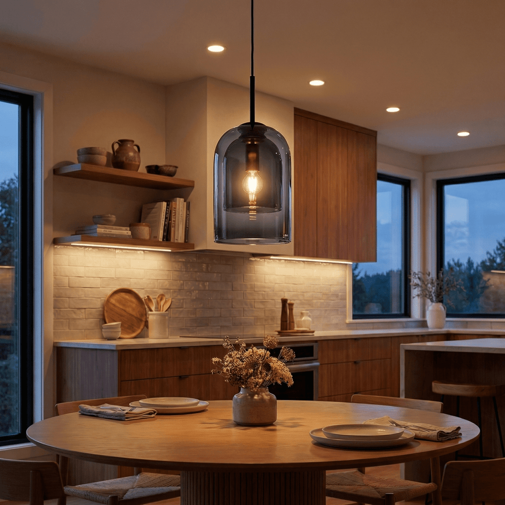 Nordic Glass Pendant Lamp With Single Head Fixture For Modern Bedrooms And Cafes