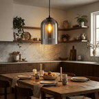 Nordic Glass Pendant Lamp With Single Head Fixture For Modern Bedrooms And Cafes