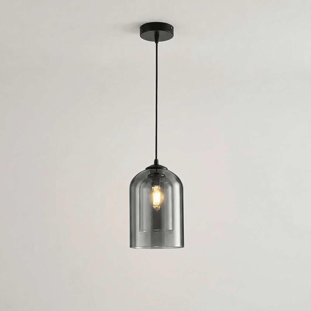 Nordic Glass Pendant Lamp With Single Head Fixture For Modern Bedrooms And Cafes