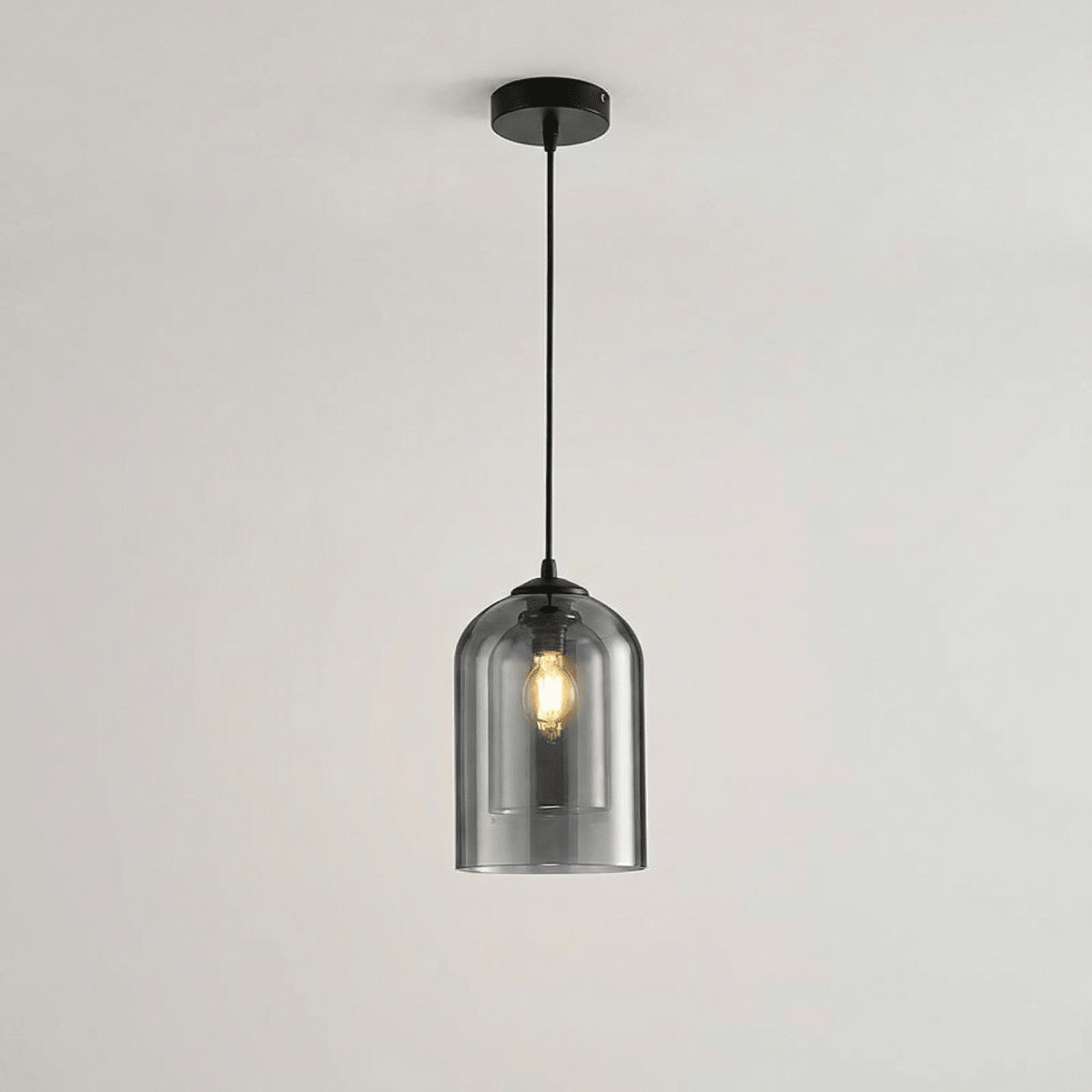 Nordic Glass Pendant Lamp With Single Head Fixture For Modern Bedrooms And Cafes