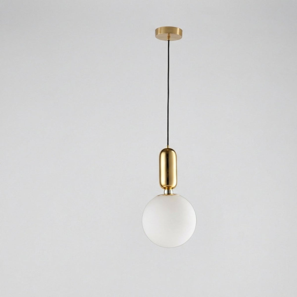 Metal Pendant Light Modern One-Head Fixture 12-Inch Diameter