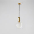 Metal Pendant Light Modern One-Head Fixture 12-Inch Diameter