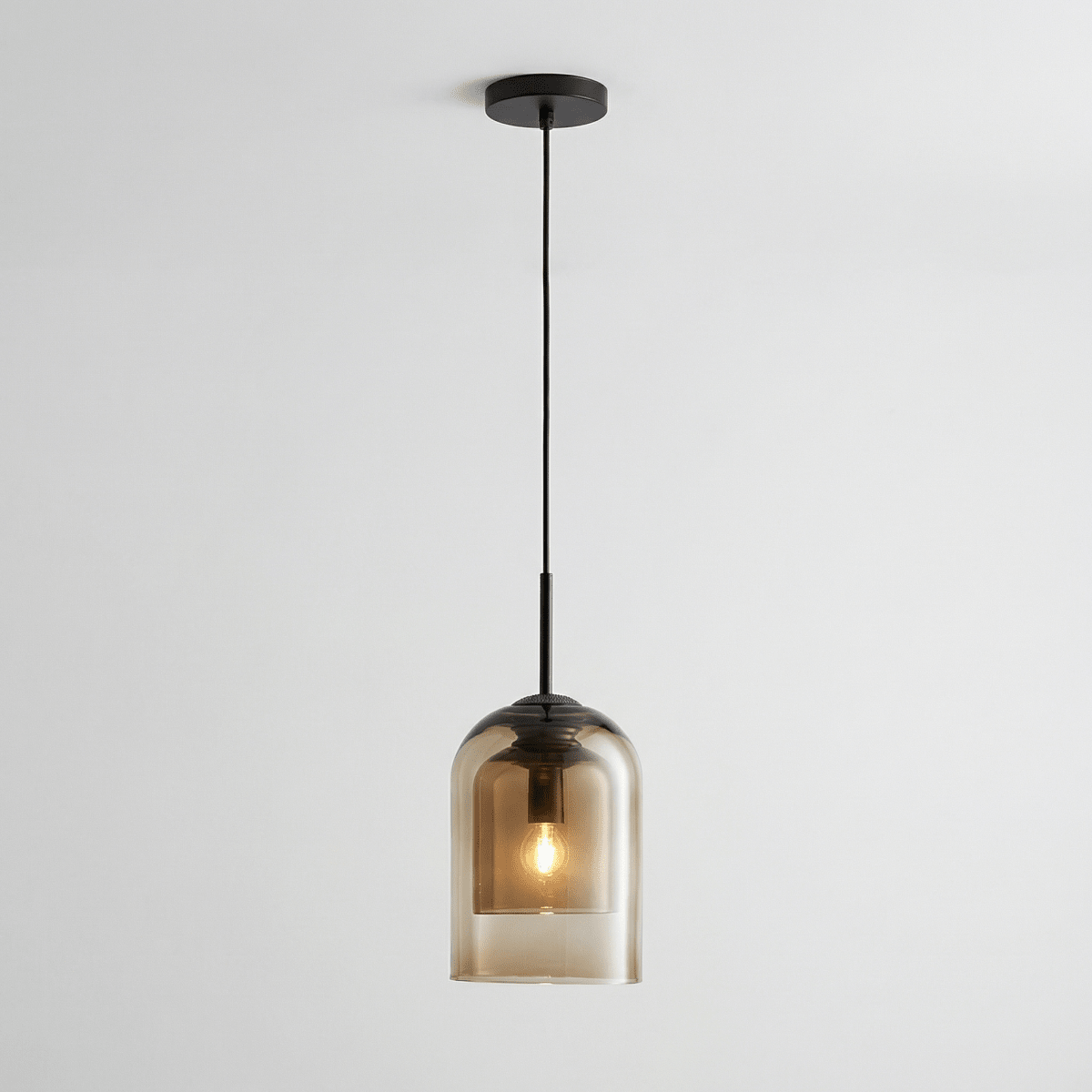 Glass Pendant Fixture With Single Light in Modern Nordic Style