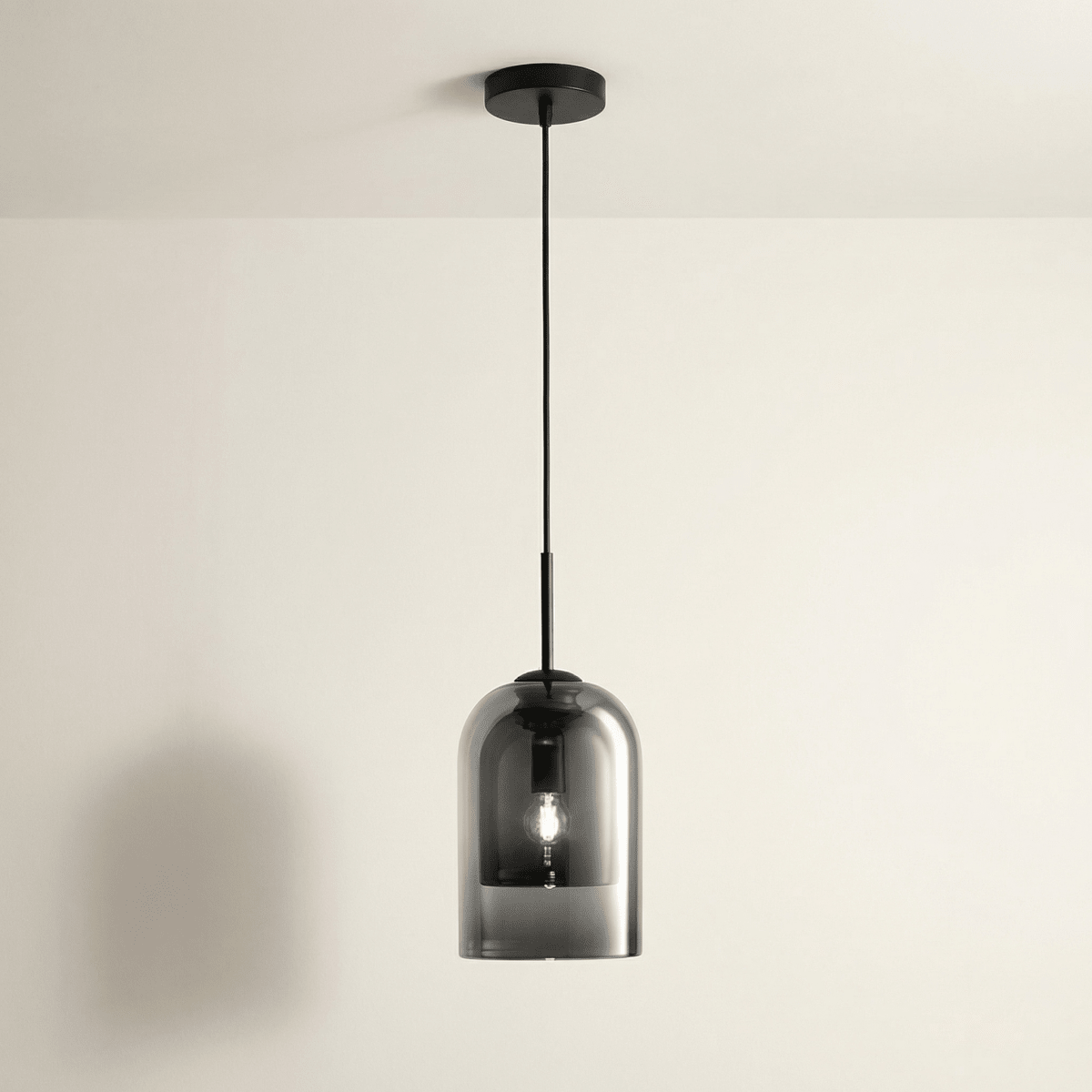 Glass Pendant Fixture With Single Light in Modern Nordic Style