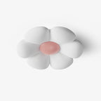 Blomsterloftslampe, seksbladet akrylskærm, integreret LED, dæmpbar