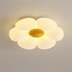 Blomsterloftslampe, seksbladet akrylskærm, integreret LED, dæmpbar