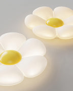 Blomsterloftslampe, seksbladet akrylskærm, integreret LED, dæmpbar