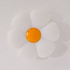 Blomsterloftslampe, seksbladet akrylskærm, integreret LED, dæmpbar