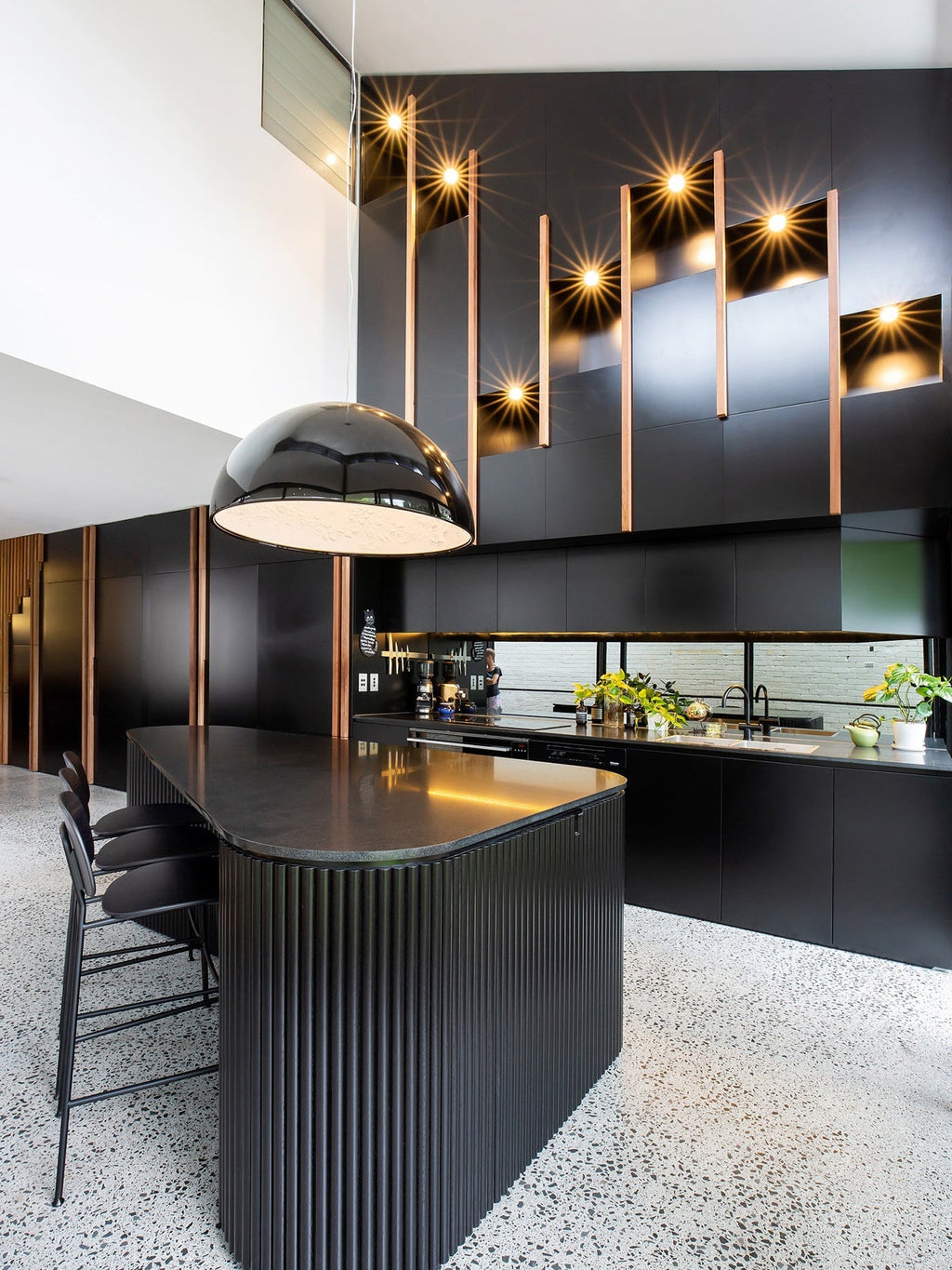 Pendant Light, Cast Plaster Hemisphere Diffuser, E27, 6 Finishes