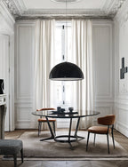 Pendant Light, Cast Plaster Hemisphere Diffuser, E27, 6 Finishes