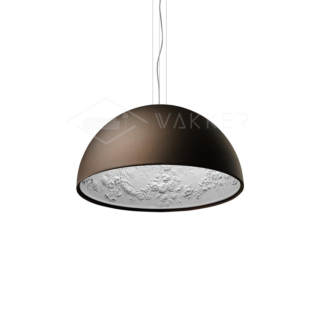 Pendant Light, Cast Plaster Hemisphere Diffuser, E27, 6 Finishes
