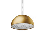 Pendant Light, Cast Plaster Hemisphere Diffuser, E27, 6 Finishes