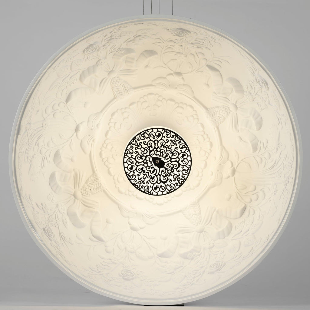 Pendant Light, Cast Plaster Hemisphere Diffuser, E27, 6 Finishes
