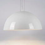 Pendant Light, Cast Plaster Hemisphere Diffuser, E27, 6 Finishes