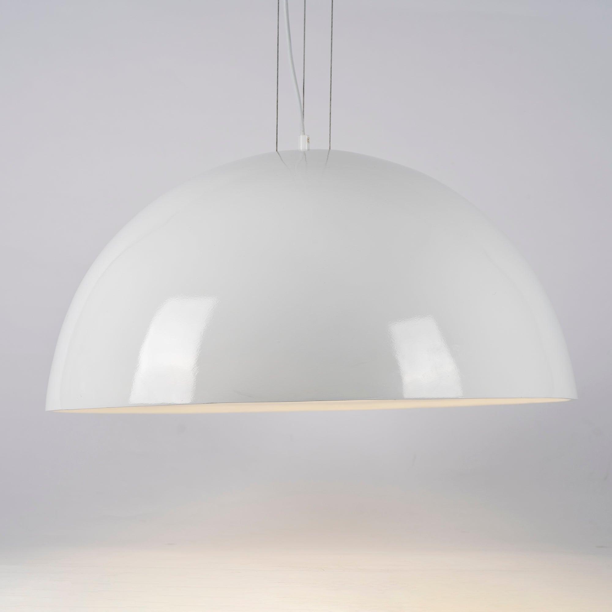 Pendant Light, Cast Plaster Hemisphere Diffuser, E27, 6 Finishes
