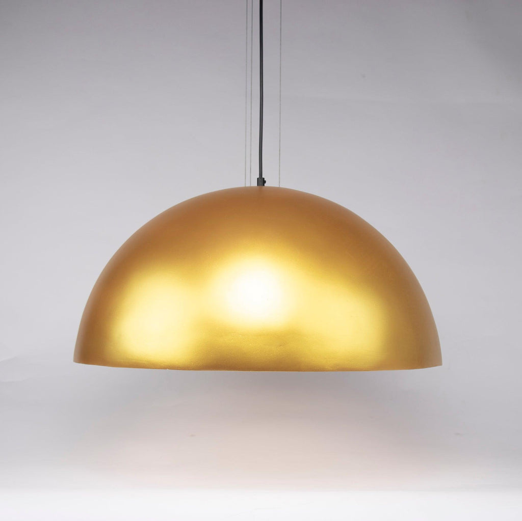 Pendant Light, Cast Plaster Hemisphere Diffuser, E27, 6 Finishes