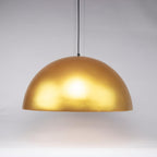 Pendant Light, Cast Plaster Hemisphere Diffuser, E27, 6 Finishes