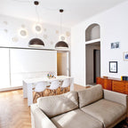 Pendant Light, Cast Plaster Hemisphere Diffuser, E27, 6 Finishes