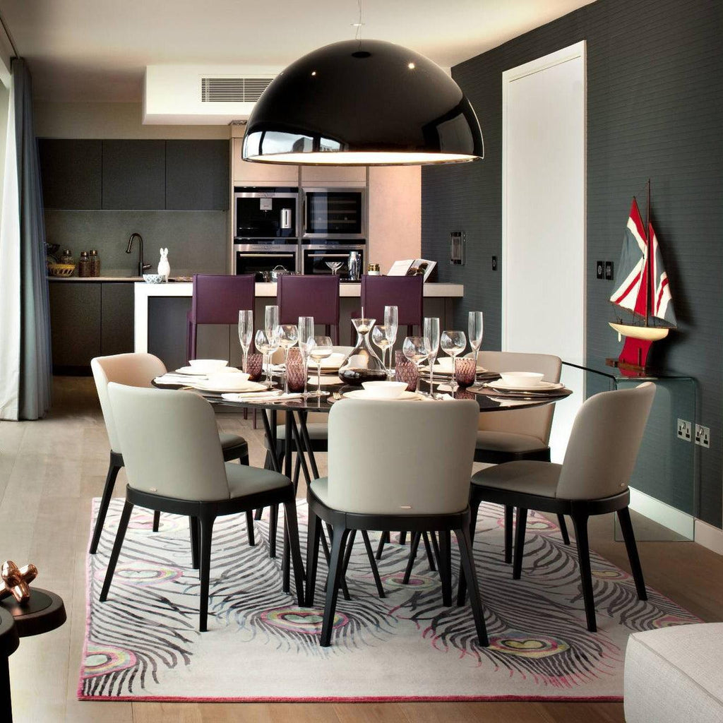 Pendant Light, Cast Plaster Hemisphere Diffuser, E27, 6 Finishes