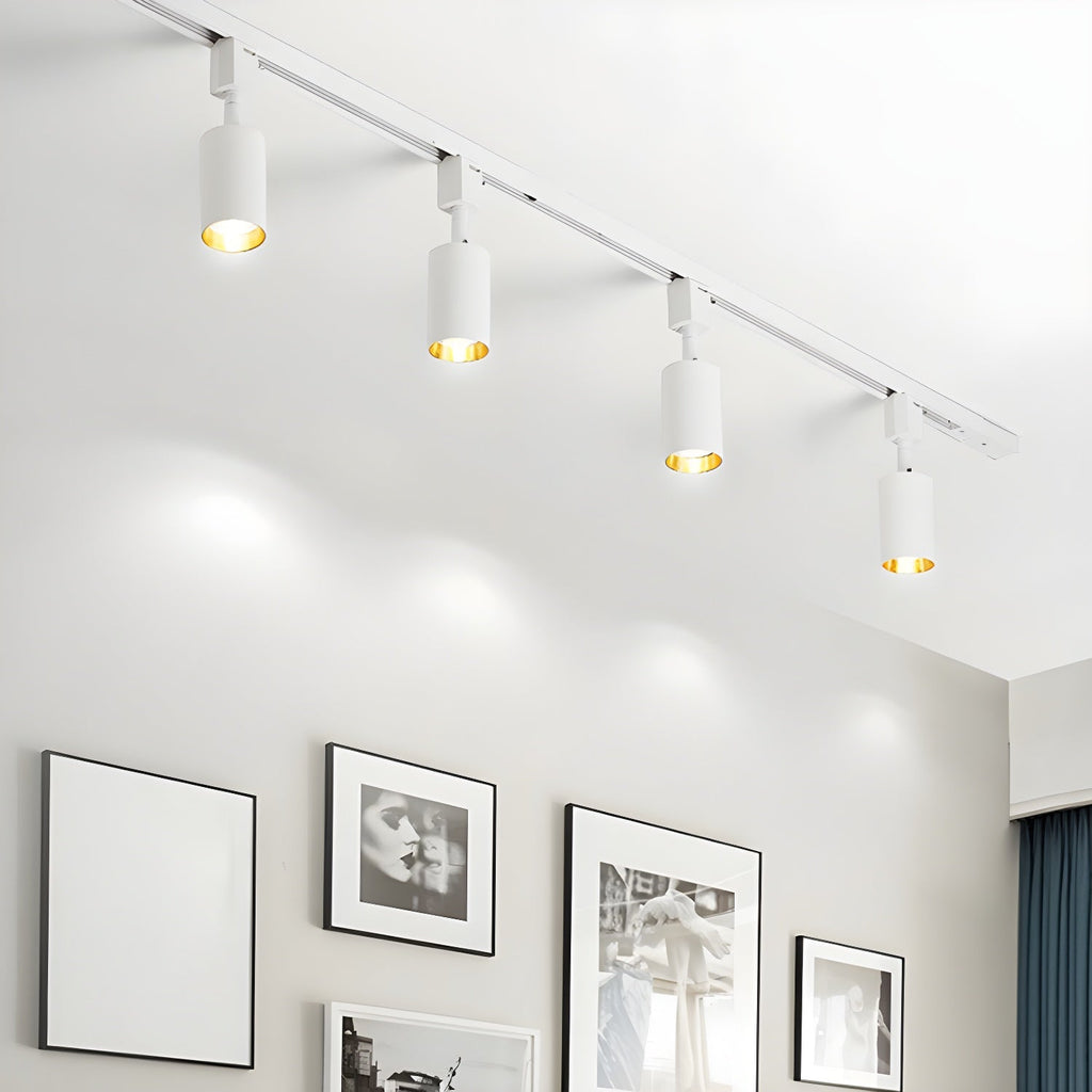 Cylinder Track Light, Aluminium Spotlights, Integrated LED, 30° Beam