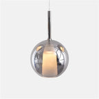 Glass Globe Pendant Light With G9 Base, Amber, Smoke Gray or Clear, 3 Sizes
