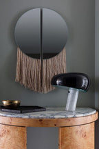 Nucleus Table Lamp, Glazed Metal Shade, Carrara Marble Base, E27