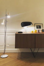 Nucleus Table Lamp, Glazed Metal Shade, Carrara Marble Base, E27